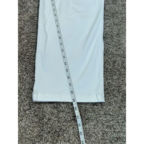 Spanx Straight Leg Ankle Jean White Denim Stretchy Pull on Elastic Waist Sz 3XT - Picture 10 of 12